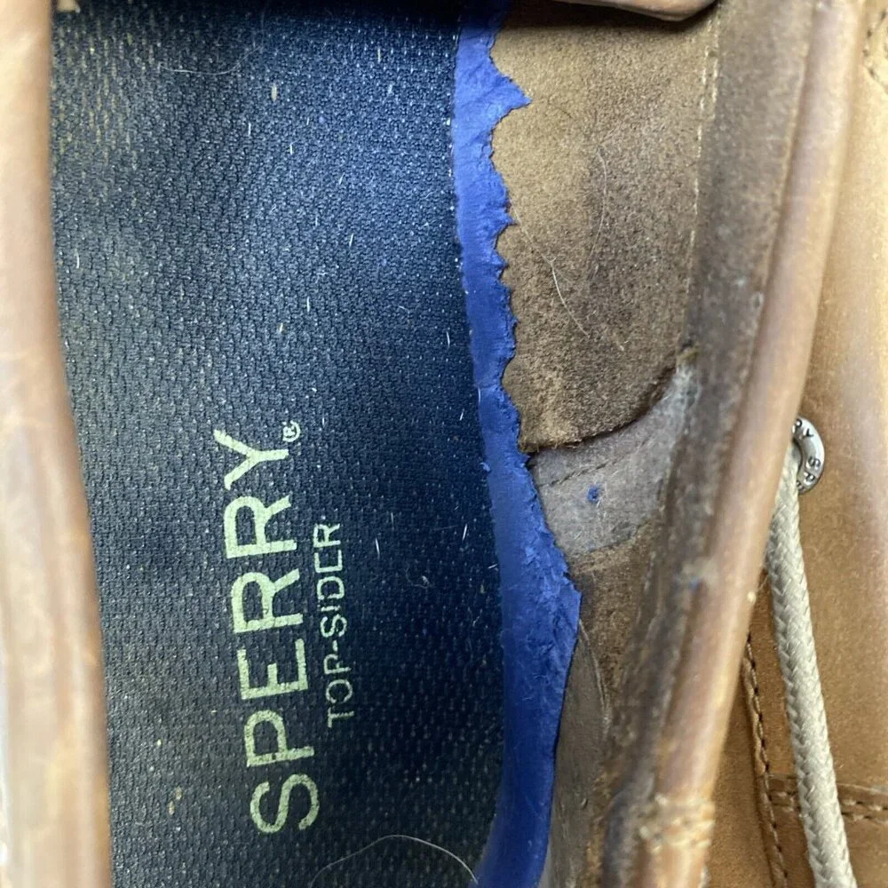 Sperry Top Sider Men’s 13 Medium Intrepid‎ Dark Tan Very Good Condition 0276308